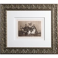 Francisco de Goya, Pesa Mas Que un Burro Muerto, Drypoint Aquatint Etching