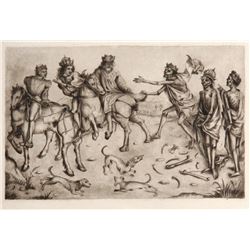 Master of the Housebook, Les Trois Morts et les Trois Vifs, Heliogravure