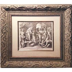 Raphael Sanzio da Urbino, The Queen of Sheba, Engraving (First State)