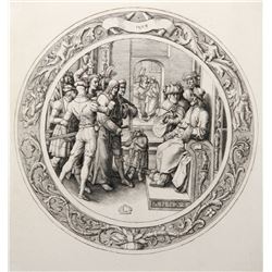 Lucas van Leyden, Jesus Christ devant le grand-pretre Anne, Heliogravure