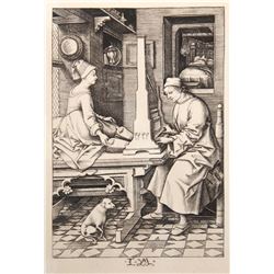 Israhel van Meckenem, Le Joueur d'Orgue, Heliogravure