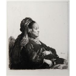 Rembrandt van Rijn, La Mere de Rembrandt au Bonnet de Dentelle (B343), Heliogravure