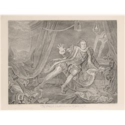 William Hogarth, Garrick in the Character of Richard the 3rd, Etching