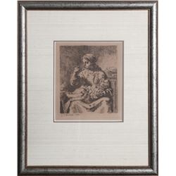 Jean Francois Millet, La Boullie (The Porridge), Photogravure