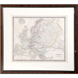 John Dower, Map of Europe, Engraving