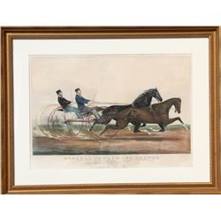 Currier and Ives, General Butler and Dexter, Hand Colored Lithograph