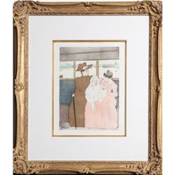 Mary Cassatt, In the Omnibus, Soft Ground Aquatint Etching