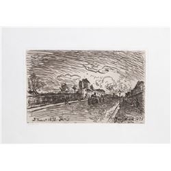 Johan-Barthold Jongkind, Paris, Drypoint Etching