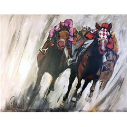 Lee Reynolds, Home Stretch Run, Acrylic Painting