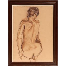Gerald Fairclough, Nude 2, Pastel Drawing