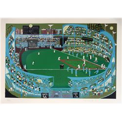 Ralph Fasanella, Ball Park, Serigraph