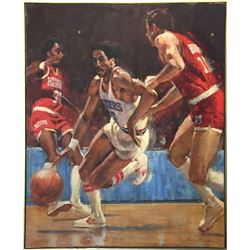 Jim Jonson, Dr. J, Oil Painting