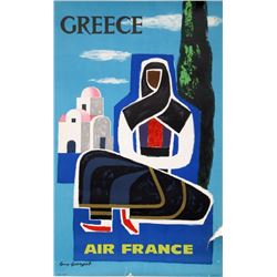 Guy George, Greece - Air France, Travel Poster