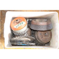 Box of Wire Wheels & Grinding Wheels