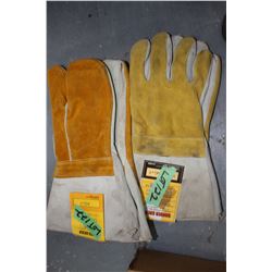 Pr of Welders Gloves & Pr of Welders Mitts