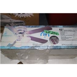 3 Light Ceiling Fan - 42" - New