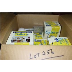 Box of Recessed Lighting & Desk Lamps