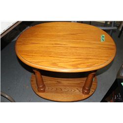 2 Oval Oak End Tables