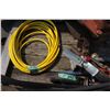 Image 1 : Yellow Air Hose; 2 Scaffold Wheels & Outdoor Elec. Switch
