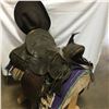 Image 1 : Vintage15" High Back Saddle, Hat, Blanket, Stand