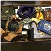 Image 1 : Tray Lot: Retro Toys (Marbles, Jeep, Gun/Holster, Wallets, etc)