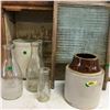 Image 1 : Washboard, Milk Bottles, & Crockery
