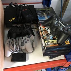 Gamer Combo: Play Station 1 Console & Controllers AND Play Station 2 Controller & Games AND Cosmi Ga