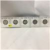 Image 1 : Canada Twenty Five Cent - Set of 5: 1959; 1960; 1961; 1962; 1963
