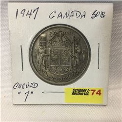 Canada Fifty Cent 1947 Curved