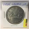Image 1 : Canada Silver Dollar 1935