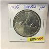 Image 1 : Canada Silver Dollar 1955