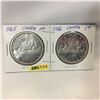 Image 1 : Canada Silver Dollar - Set of 2: 1965; 1966