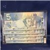 Image 2 : Canada $5 Bill 2006 - Set of 5: (Sequential): HPT4080402-03-04-05-06