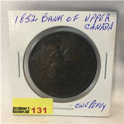 Bank of Upper Canada One Penny 1852