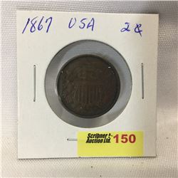 USA Two Cent 1867