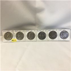 USA Eisenhower Dollar - Set of 6: 1971D; 1972D; 1974D; 1776-1976D; 1977D; 1978D