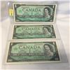 Image 1 : Canada $1 Bill 1967 - Set of 3 Sequential: OO8319853/54/55