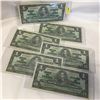 Image 1 : Canada $1 Bill 1937 - Set of 6 Sequential: KM2328874/75/76/77/78/79