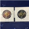 Image 2 : Canada Toonie 2017 - Set of 2: Aurora Borealis (Non Color/Color)