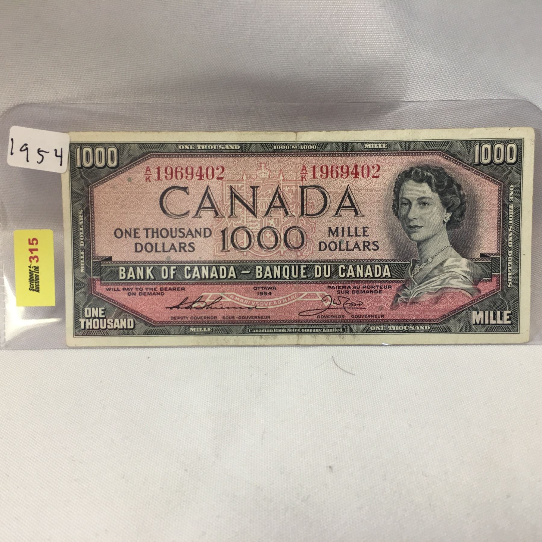 1954 Canadian Dollar Bill Value - ti6p5lx