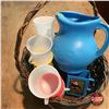 Image 1 : Basket Lot: Kool-Aid Pitcher & Cups