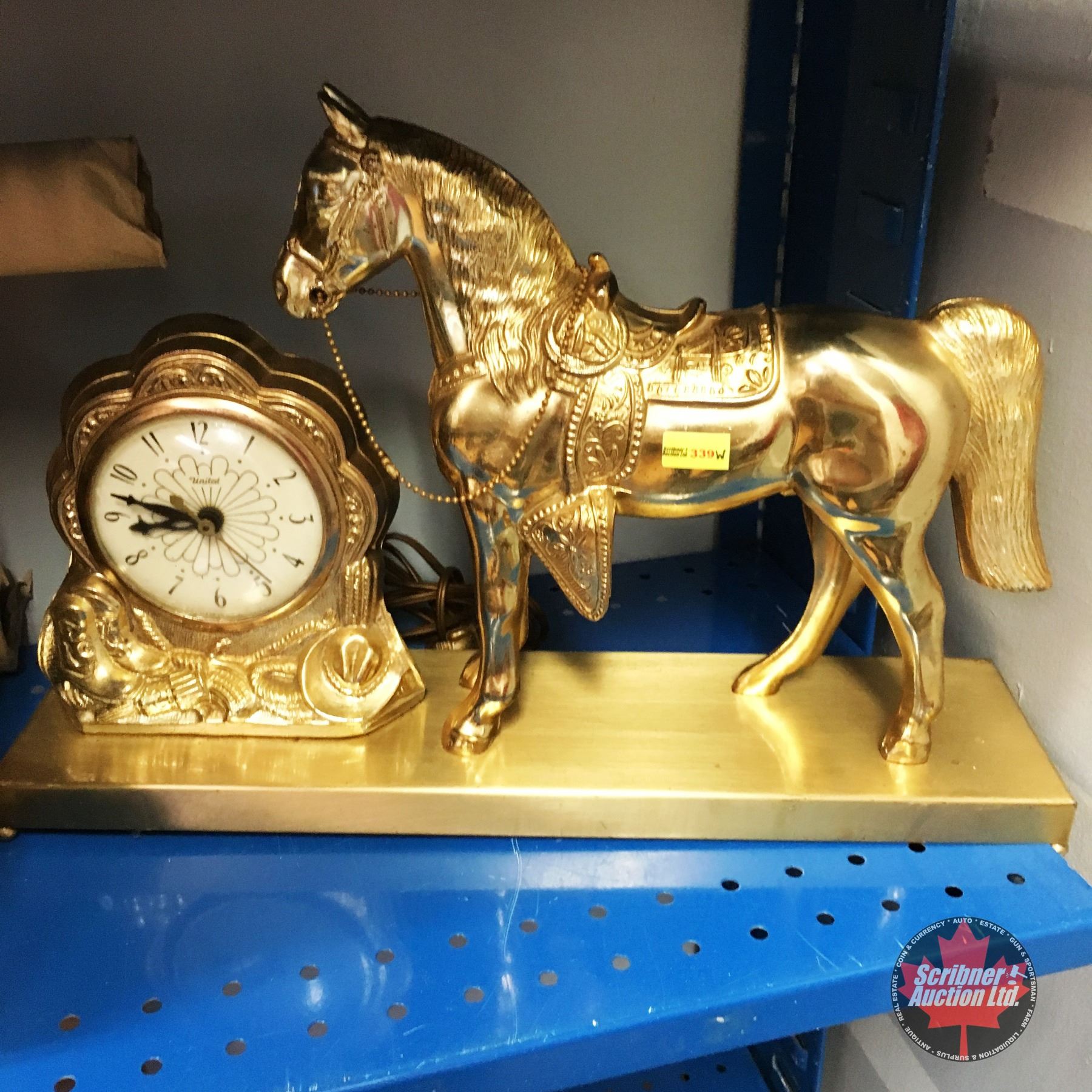 Brass Horse Clock