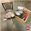 Image 1 : "Royal Cape Therien" Wooden Crate w/Gas Can, Ford Fire Extinguisher, Automotive News, Wooden Office 