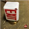 Image 2 : Framed Print "Don't You Talk" & Hallway Exit Light Fixture (Cracked on back)