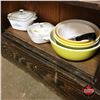Image 1 : Pyrex Mixing Bowls, Removable Pot Handle, 2 Corningware Casserole Dishes