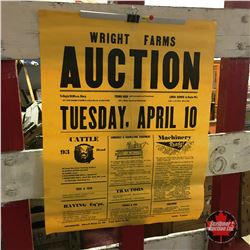 Pair of Vintage Auction Sale Posters