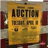 Image 1 : Pair of Vintage Auction Sale Posters