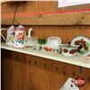 Image 1 : Fire King Refrigerator Dishes (Floral) & Assorted Floral Enamelware (10pcs)