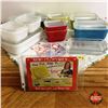 Image 1 : Pyrex Refrigerator Set & Pieces (Incl. original Pyrex Insert w/Recipes)