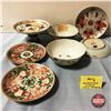 Image 1 : Very Very Old Hand Painted Asian China (7 pcs) (Red Seal on Bases)